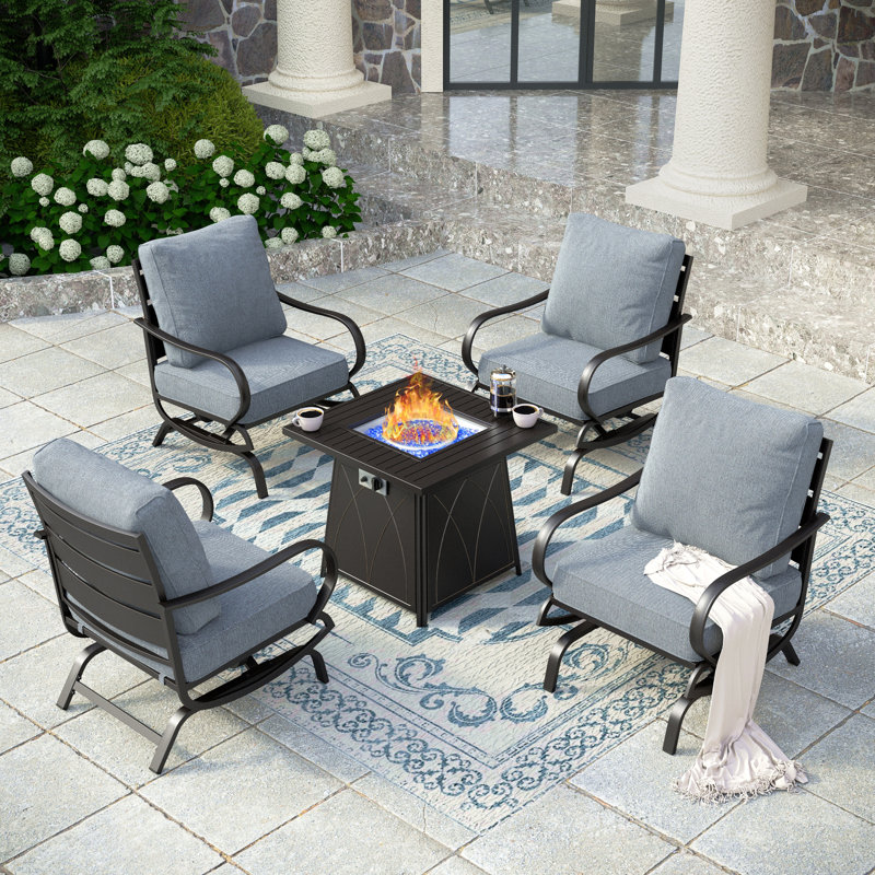 Tapasi Outdoor Patio Conversation Furniture Set, Gray