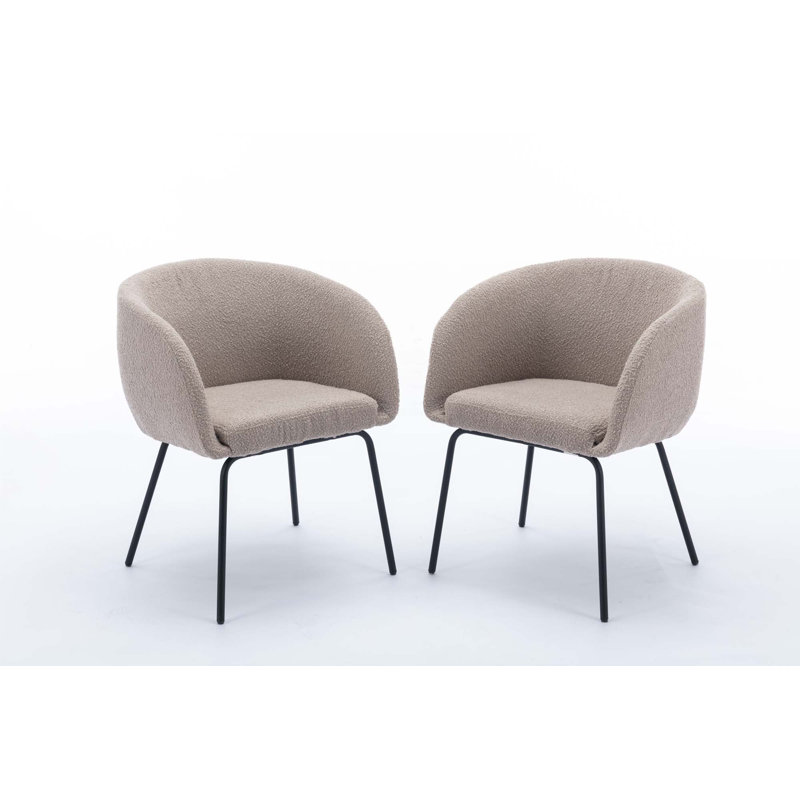 Chaises de salle à manger Boucle, Café clair, 2