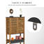 Armoire de rangement au-dessus de la toilette avec portes à double aération et tablette ouverte, brun et gris - Collection Elements