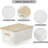 Small Plastic Storage Bins with Bamboo Lids 5.2qt Stackable Box Basket Pantry Decorative Containers Cute with Lable