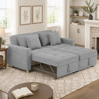 2 Seater Linen Sofa Bed