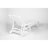 Aderyn Garden Lounge Chair , White, 5 Positions & Widened 3 With Side Table