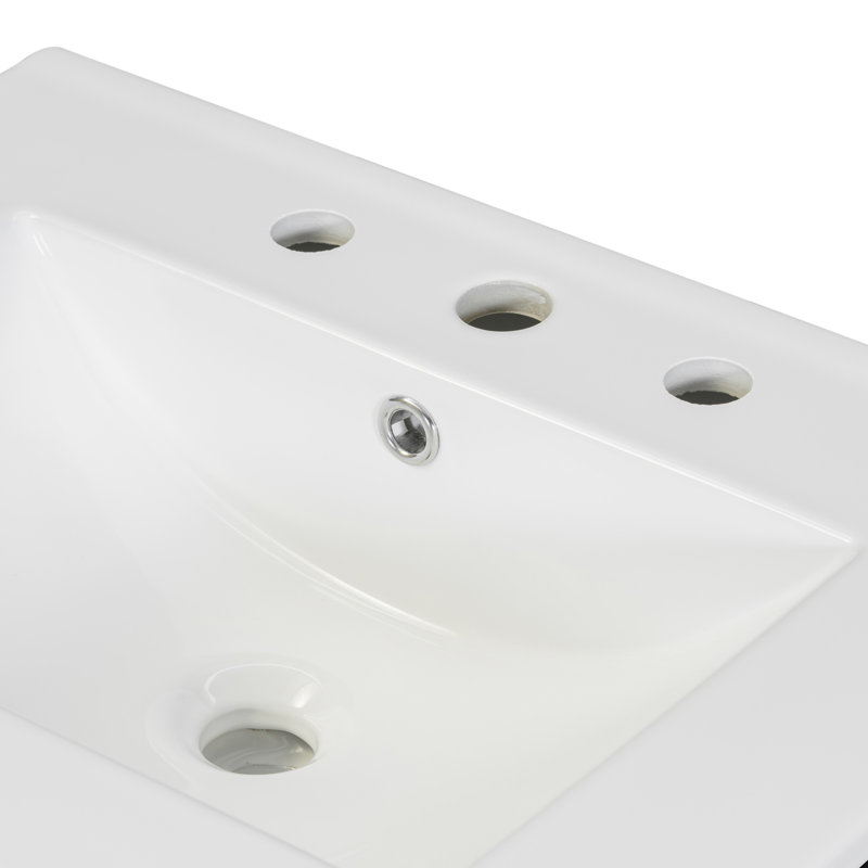 Ensemble de meuble-lavabo simple 24,2 po Fabeha, Noir