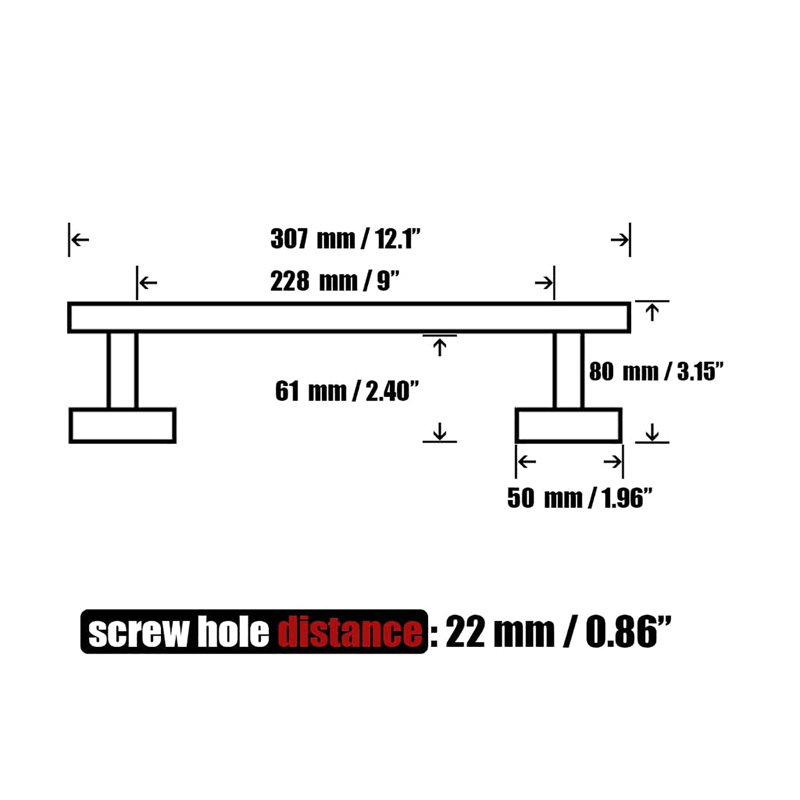 Porte-serviettes mural en acier inoxydable 304, H 1,96 po x L 12,1 po x P 3,15 po, Bronze champagne