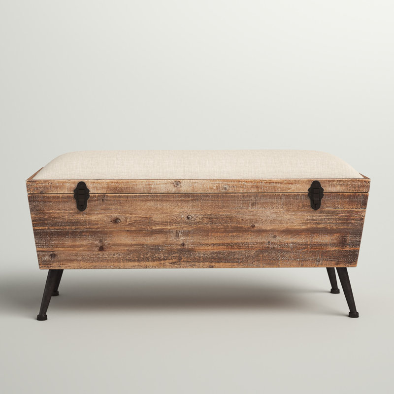 Annie Polyester Blend Upholstered Storage Bench