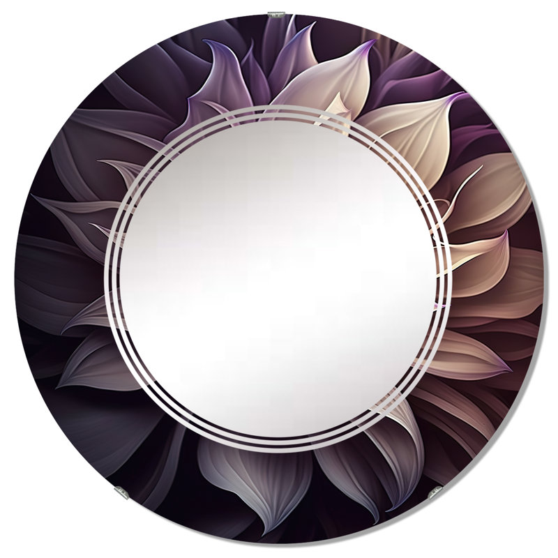 Miroir mural mauve Dahlia, 32 po x 32 po