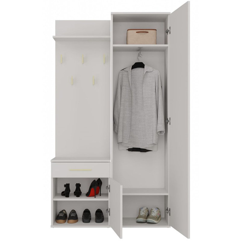Hall Tree 100cm Wide, Cream