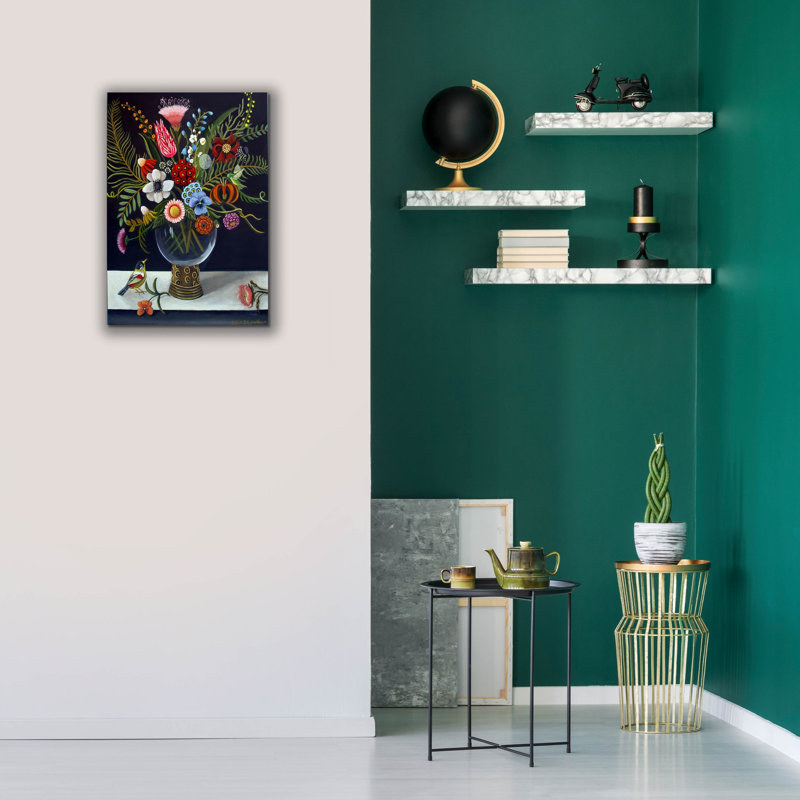 «Floral Best» par Catherine A Nolin, art mural sur toile, H 26 po x l 18 po x P 0,75 po