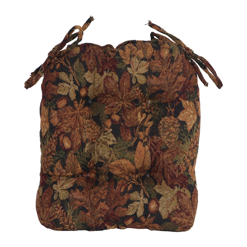Coussin de chaise tapissier 16 pouces à dossier arrondi et touffeté (ensemble de 4)
