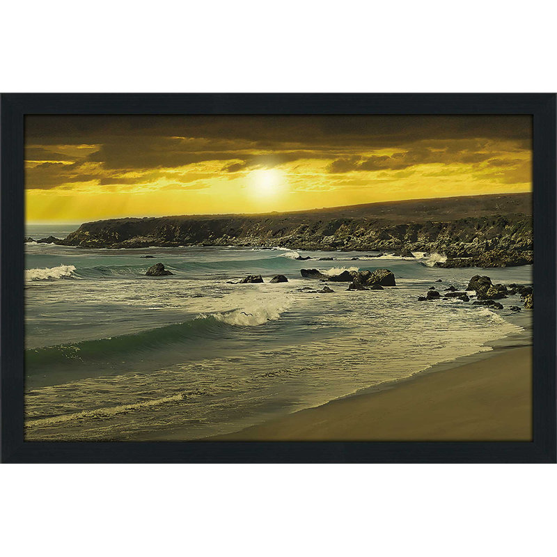 « malibu light », reproduction de photo encadrée, H 21,5 po x l 27,5 po x P 0,75 po, Plastique