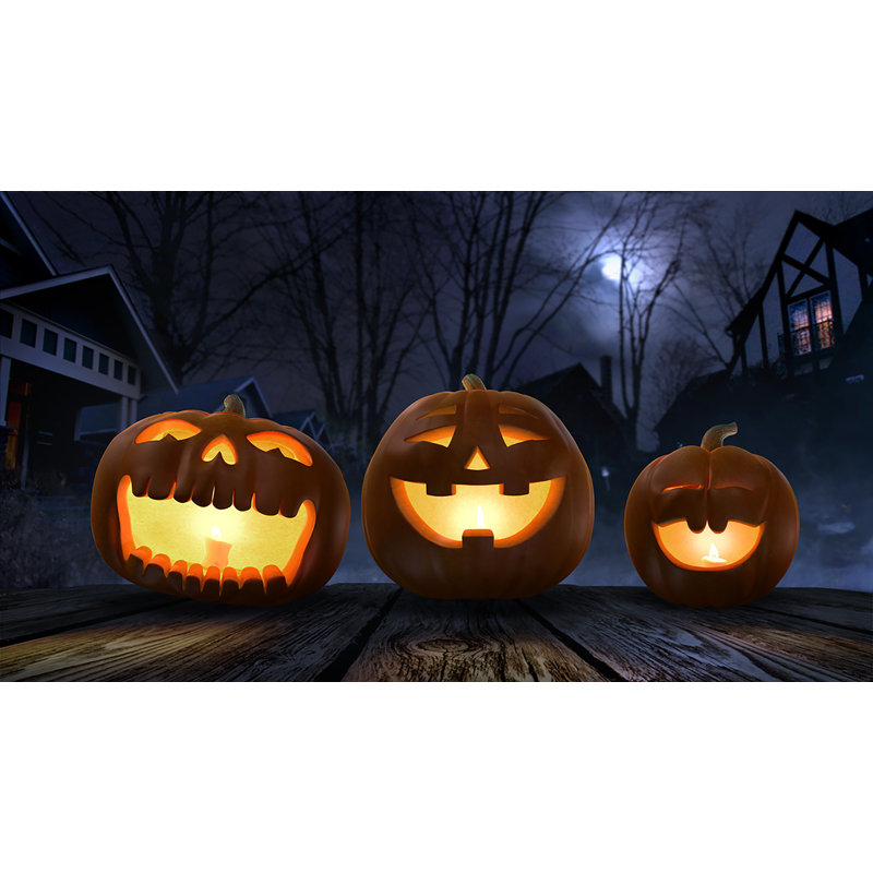 USB Projector Kit - AtmosFX Jack-O-Lantern Jamboree USB + Projector + Large White Screen