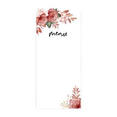 Boho - 52 cartes de menu Boho