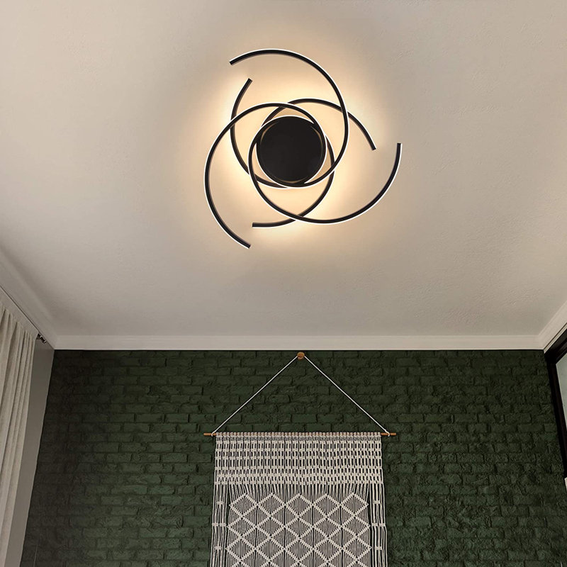 Schantz LED Flush Mount, Black