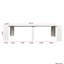 Console extensible Brigg 118,50 po, finition en marbre blanc et carton gris, console polyvalente pour salle à manger multifonctionnelle 120,13 po x 36,03 po, blanc et essentiel pour la décoration intérieure