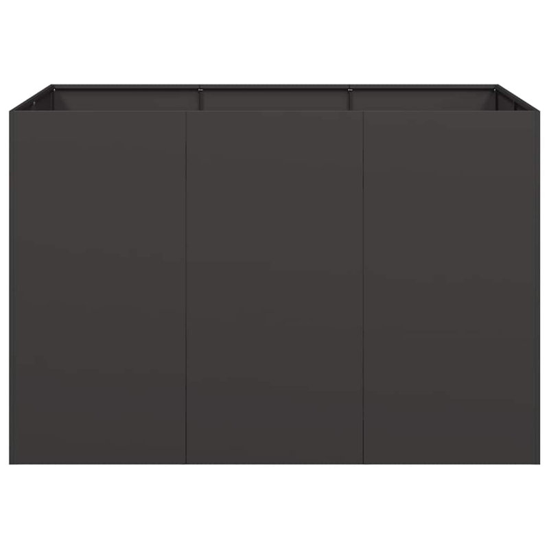 Pot Planter, 80cm H x 120cm W x 80cm D, Black