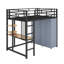 Lit mezzanine en métal avec bureau, tablettes, prise de courant, DEL et garde-robe-2117607056-2117607059