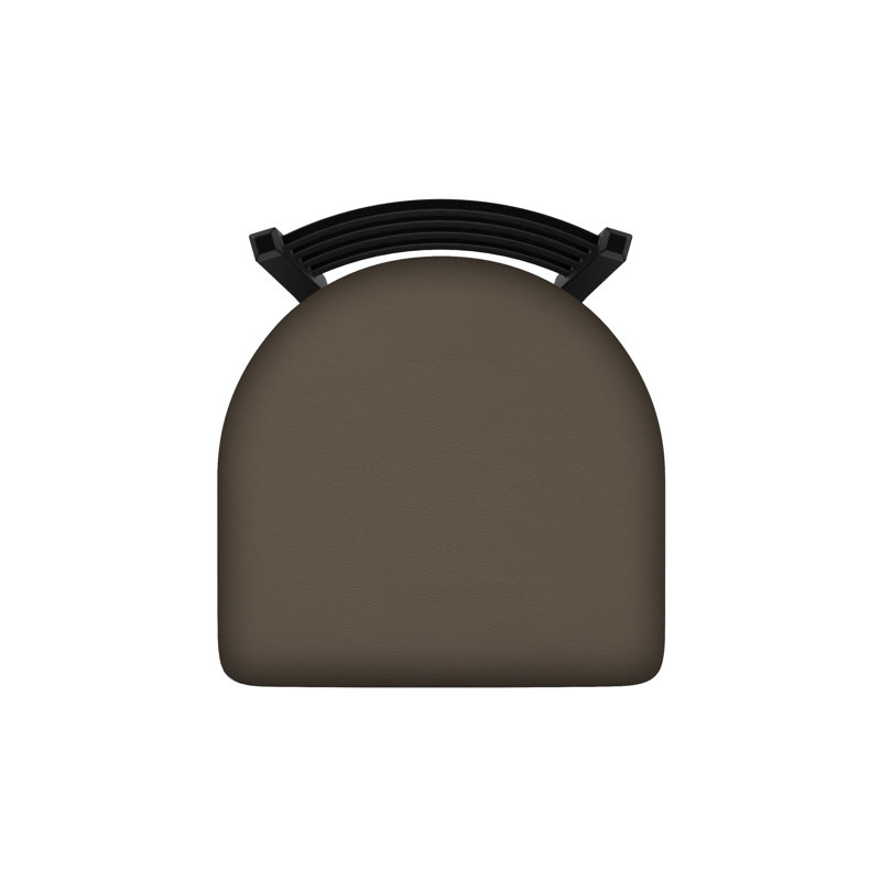 Tabouret de bar pivotant de 36" Evers, Noir froissé, Vinyle - naturel Canter