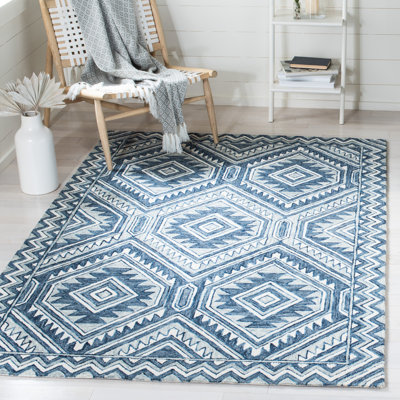 Negrete Metro Hand Tufted Wool And Cotton With Latex Geometric Rug