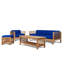 Summer 4 Piece Rattan Sunbrella Sofa Set with Cushions-116975656-116975657