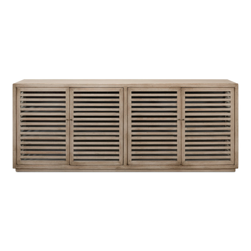 St. Nevis 92'' W Solid Wood Sideboard, Gray