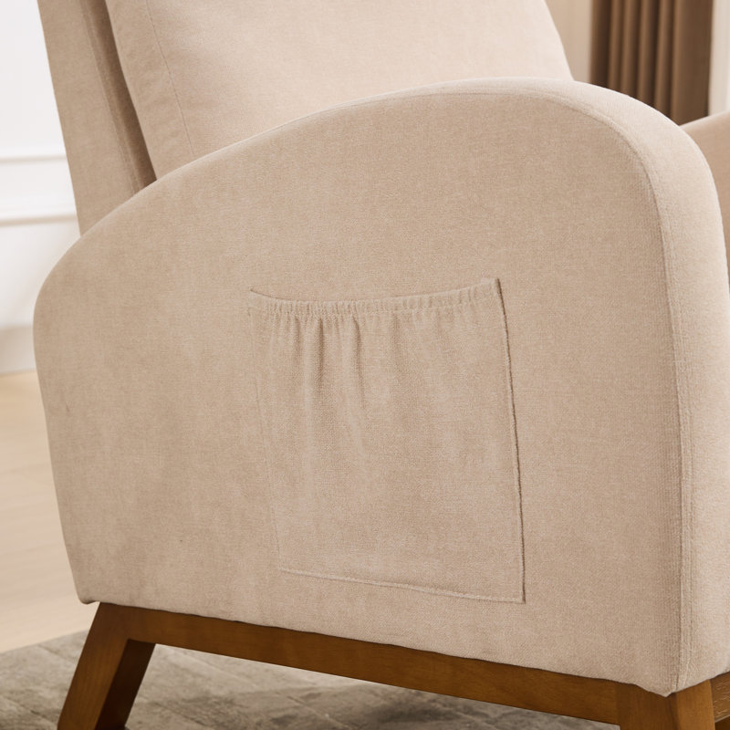 Chaise berçante Vennie, Polyester beige