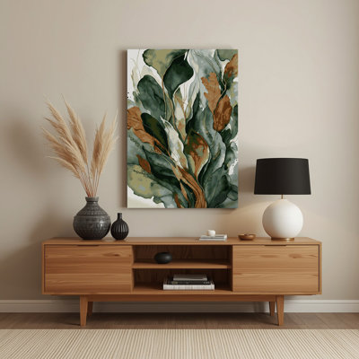Watercolor Abstract 38 Brown Metal Wall Art