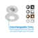 Surefit(V3) LED Flush Mount Ceiling Light, 3000K With Round Nickel Trim