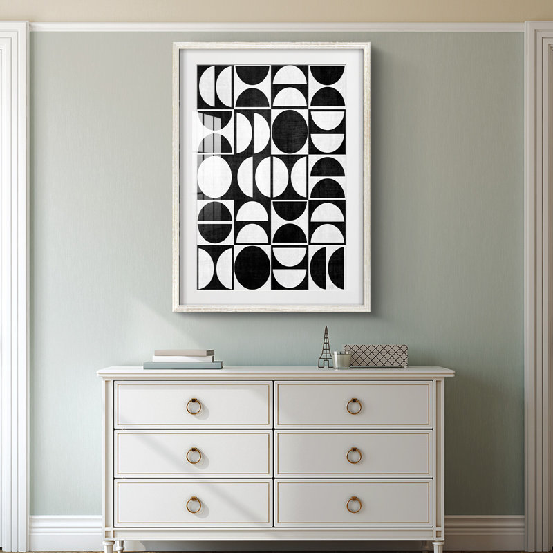 Modern Semis -Framed Print, 28.5" H x 20.5" W, White