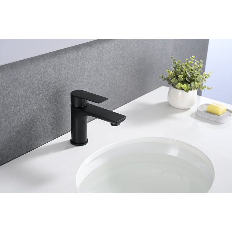 Robinet de lavabo simple, Noir mat