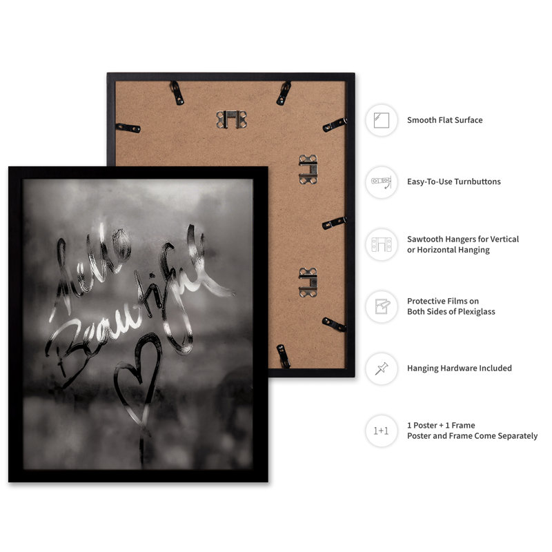 Hello Beautiful No2, Black Framed, Poster, 08"H x 10"W
