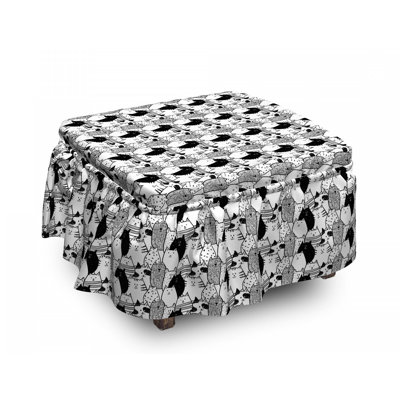 Box Cushion Ottoman Slipcover