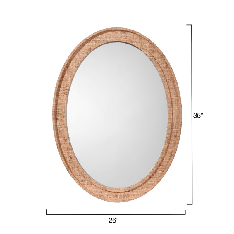 Valley Oval Wall Mirror, Natural