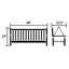 Victoria Teak Outdoor Classic Garden Bench Swing 4'