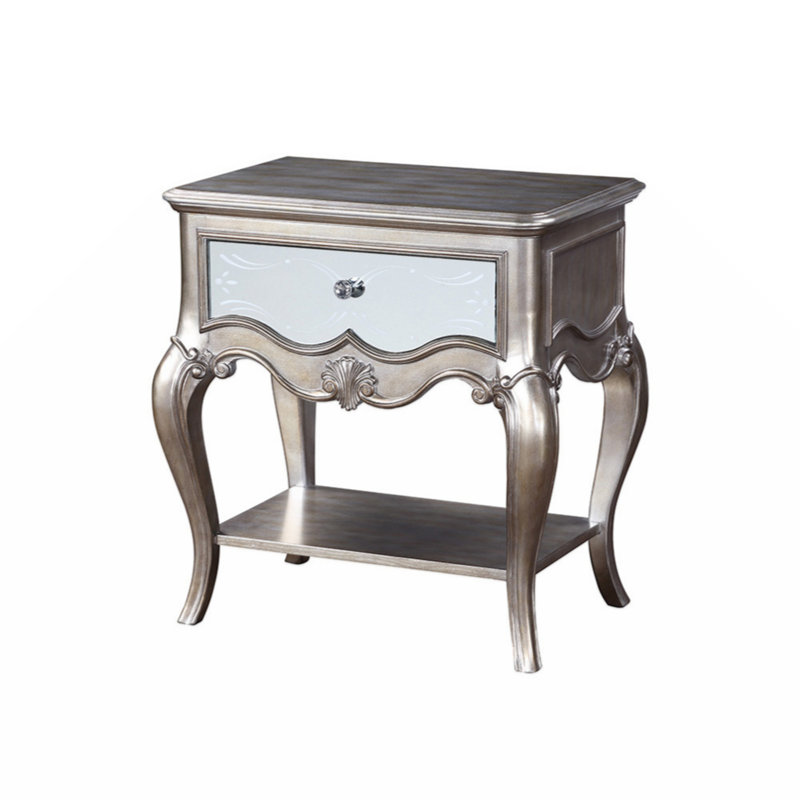 Table de chevet 1 tiroir en gris