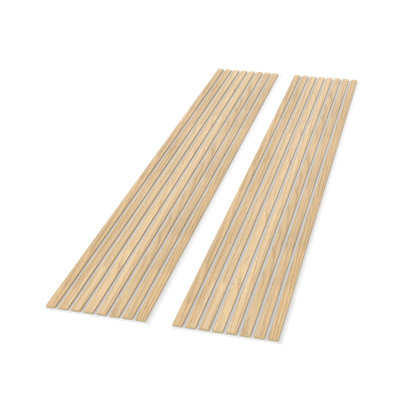 Panneaux décoratifs insonorisés 106 po x 12,6 po - Bois à lattes 3D, panneaux muraux acoustique, conception Shiplap