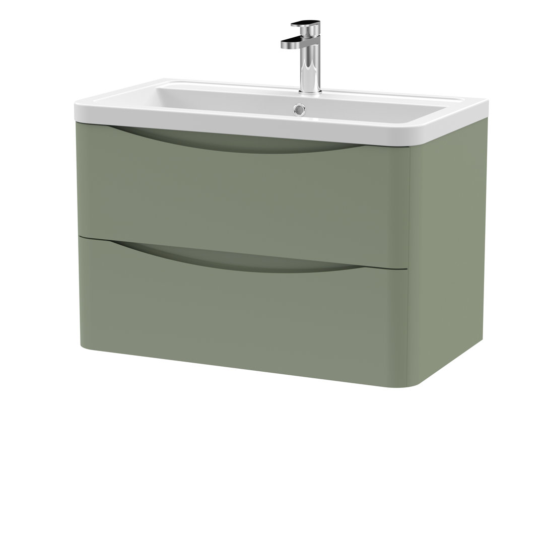 Lunar 800mm Single Bathroom Vanity with Integrated Vitreous China Basin