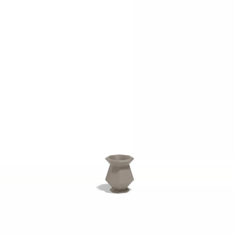 Origami - Kashi Planter, Tortora, 9.75" H x 8.5" W x 8.5" D