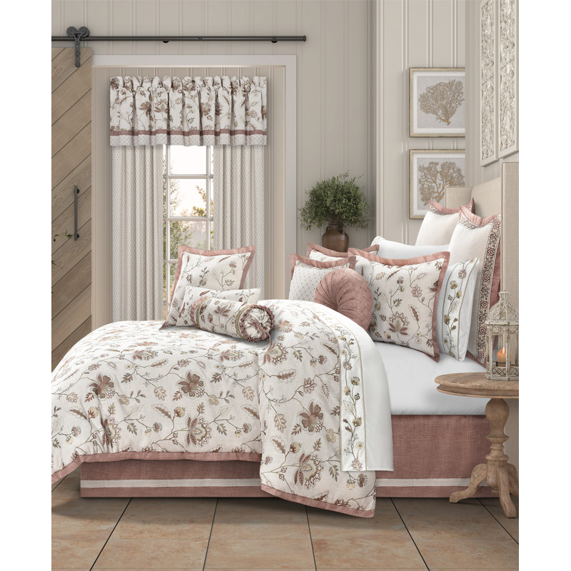Ensemble d'édredon en polyester SANTA ROSA, 1 édredon de très grande taille et 2 taies déco