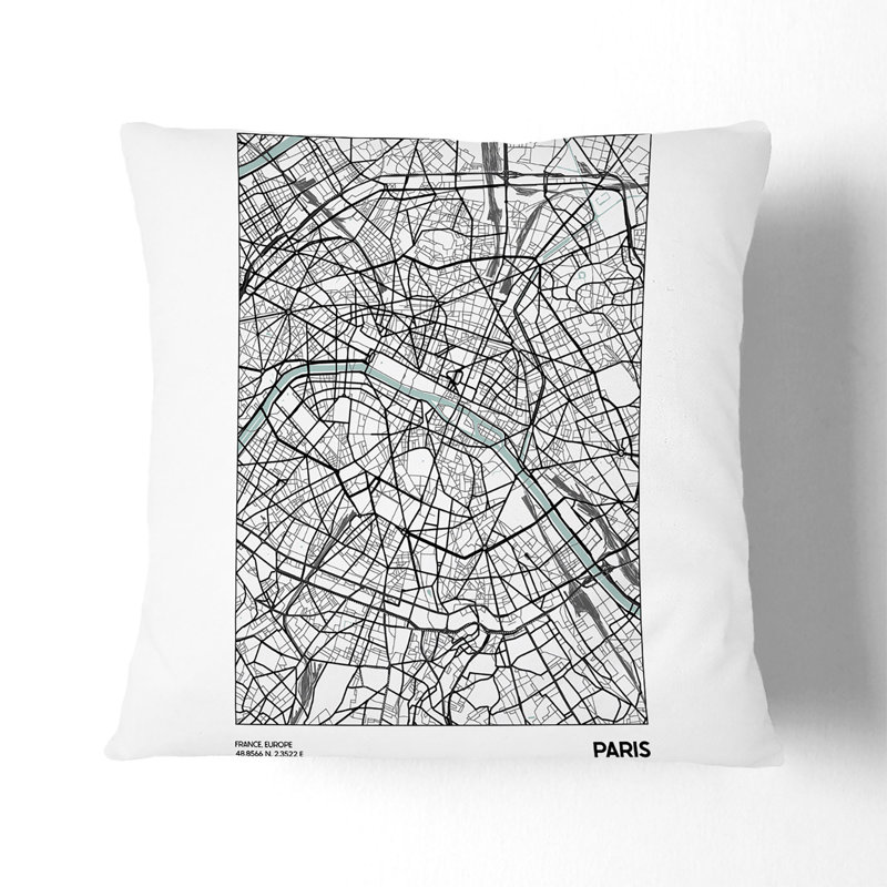 Square Cushion, 40cm H x 40cm W x 15cm D, Black