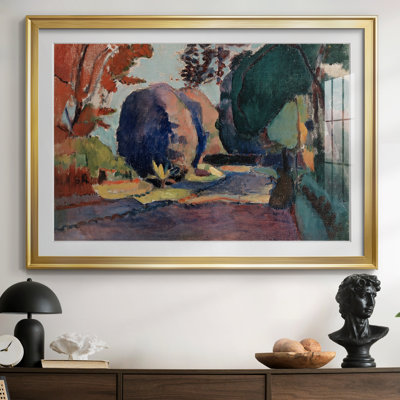 Paysage boisé (période pré-fauve) - Henri Matisse - reproduction encadrée avec passe-partout et verre - c. 1899-1904