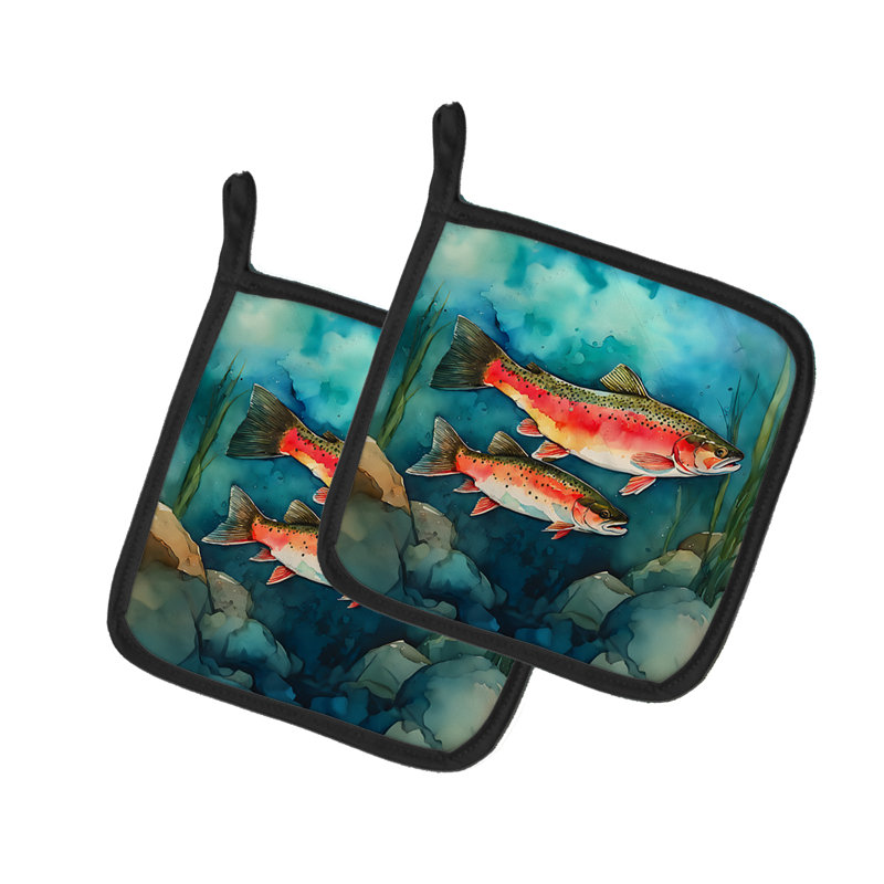 Caroline's Treasures Nautical Collection Polyester Potholder Set