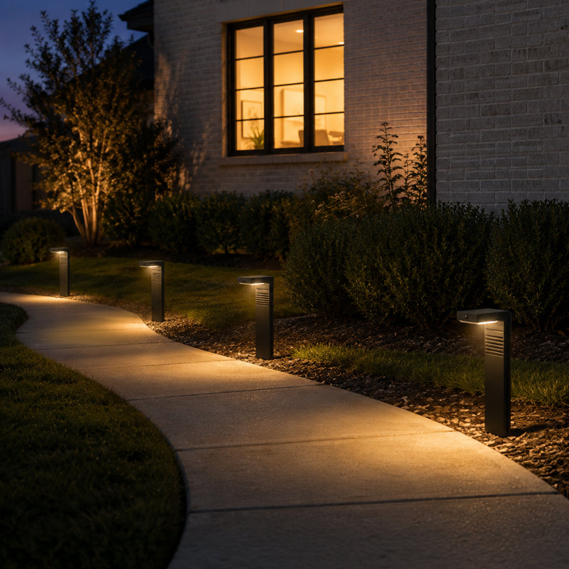 Satin Black Solar Powered Pathway Light