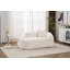 Chaise longue moderne en chenille courbée moderne avec siège profond, canapé-lit convertible, idéale pour le salon et les appartements.-325544233
