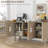 Sideboard Buffet Cabinet, Kitchen Cabinet, Coffee Bar Cabinet With 3 Rattan Doors And Adjustable Shelves-44134556