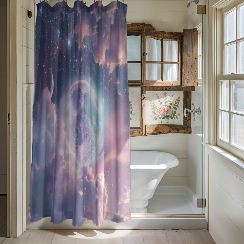 Rideau de douche 1 pièce Gentle Planet Designs, H 74 po x l 71 po