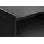 Table d'appoint, table d'appoint, bout, tiroir de rangement, table de chevet, chambre à coucher, salon, stratifié noir, contemporain, moderne-511320365