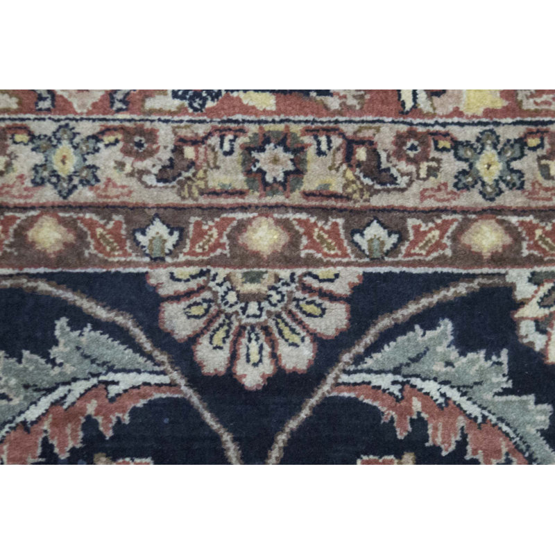 Tapis noir et noir de haute qualité noué à la main