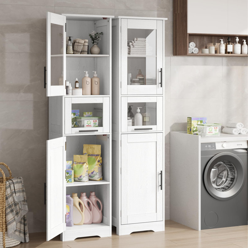 Armoire de rangement sur pied Slim Slim, H 66,9 po x l 15,7 po x P 12,2 po, Blanc