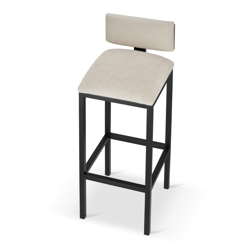 Lytia Upholstered Counter Stool with Metal Frame