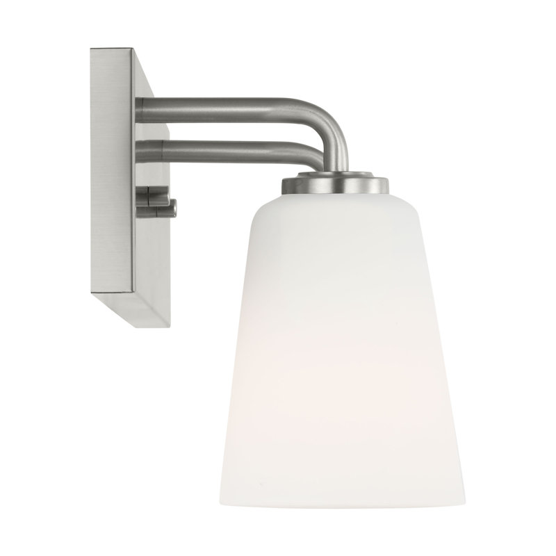 Miles Medium Vanity from Generation Lighting , Brushed Nickel, White